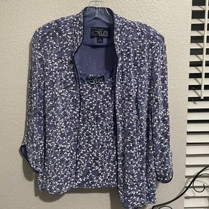 Alex Evenings top/blazer set